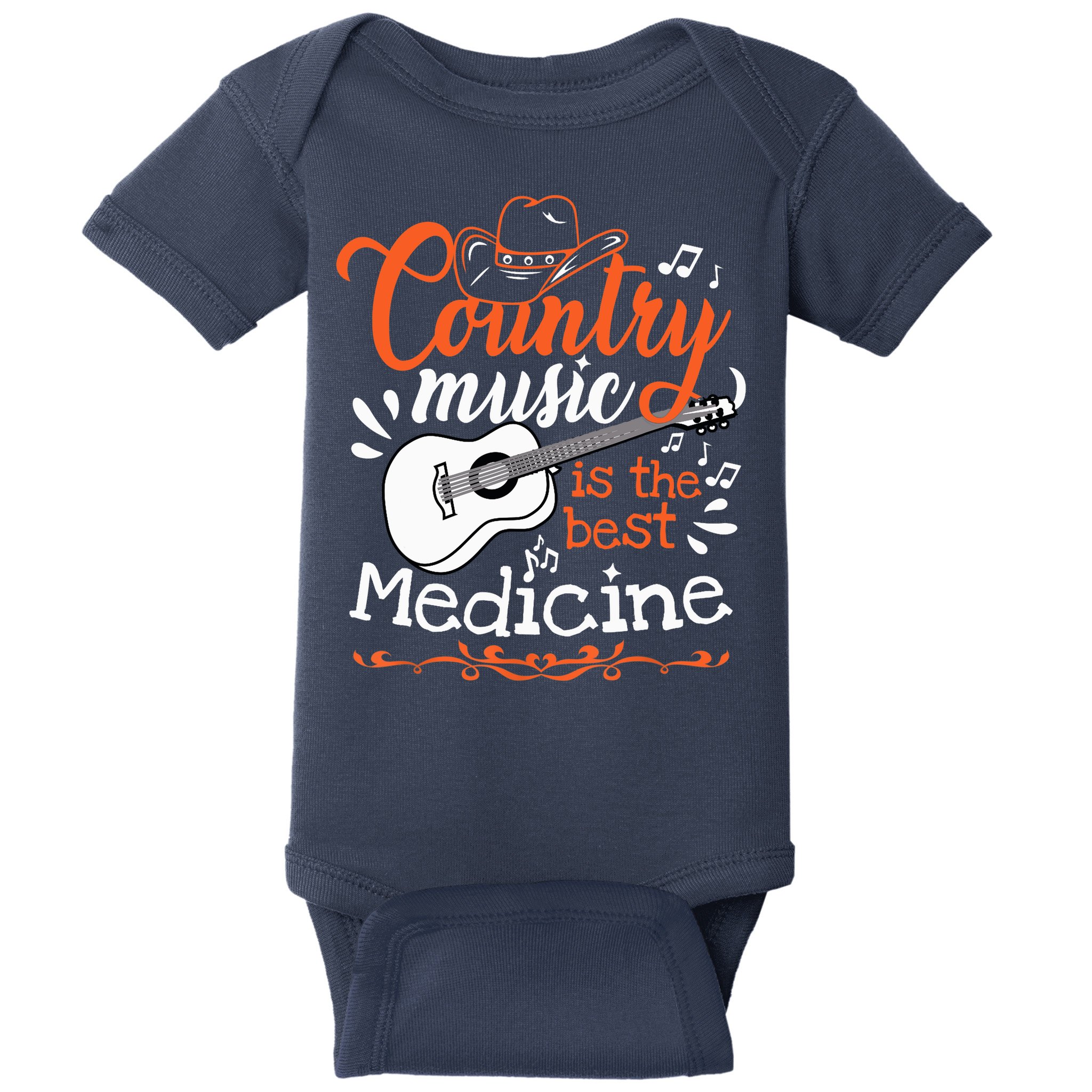 Guitar Country Music Lover Baby Bodysuit