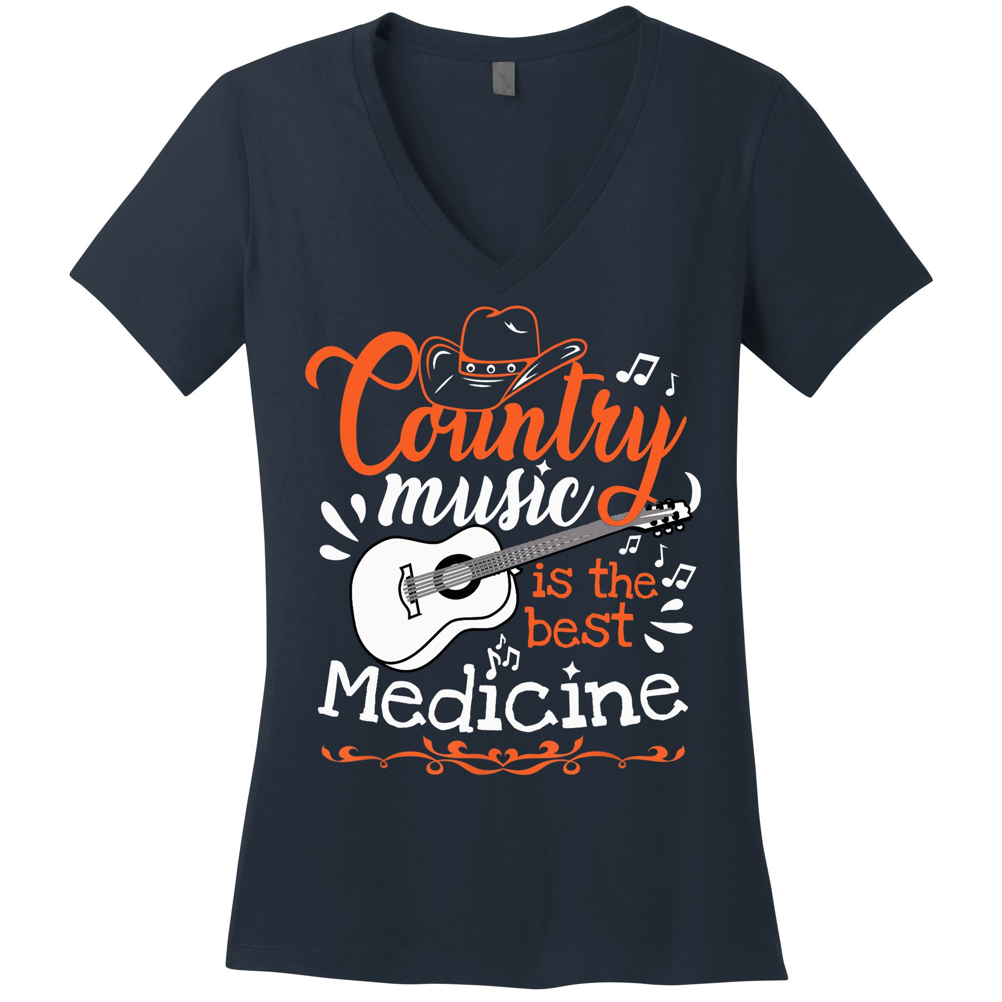 Guitar Country Music Lover Women's V-Neck T-Shirt