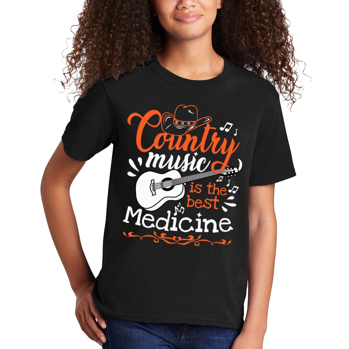 Guitar Country Music Lover Kids T-Shirt