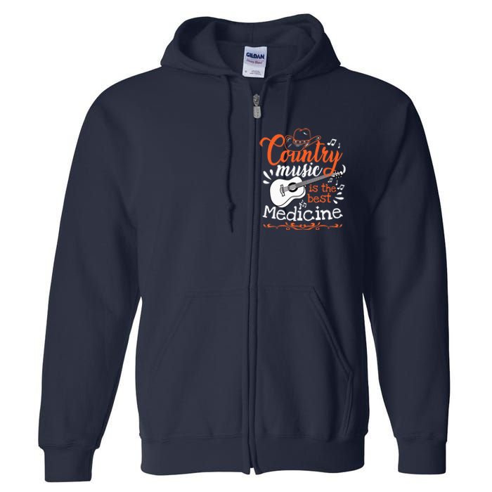 Guitar Country Music Lover Full Zip Hoodie