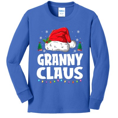 Granny Claus Matching Group Xmas Family Christmas Pajama Meaningful Gift Kids Long Sleeve Shirt