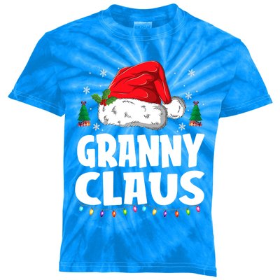 Granny Claus Matching Group Xmas Family Christmas Pajama Meaningful Gift Kids Tie-Dye T-Shirt