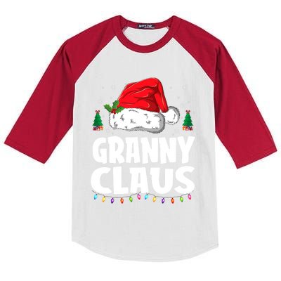 Granny Claus Matching Group Xmas Family Christmas Pajama Meaningful Gift Kids Colorblock Raglan Jersey