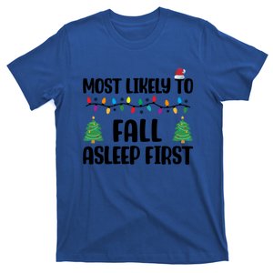 Group Christmas Most Likely To Fall Asleep First Great Gift T-Shirt