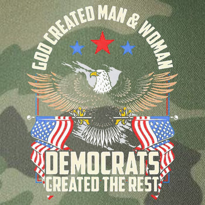 God Created Man And Woman Democrats Created The Rest Legacy Tie Dye Trucker Hat
