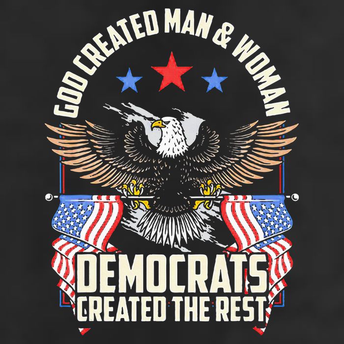 God Created Man And Woman Democrats Created The Rest 25L Jumbo Tote