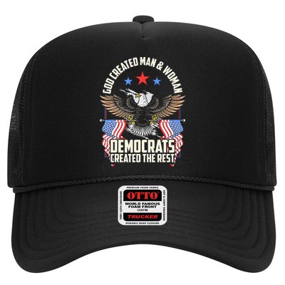 God Created Man And Woman Democrats Created The Rest Trucker Hat