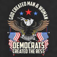 God Created Man And Woman Democrats Created The Rest Golf Towel