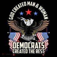 God Created Man And Woman Democrats Created The Rest Wool Snapback Cap