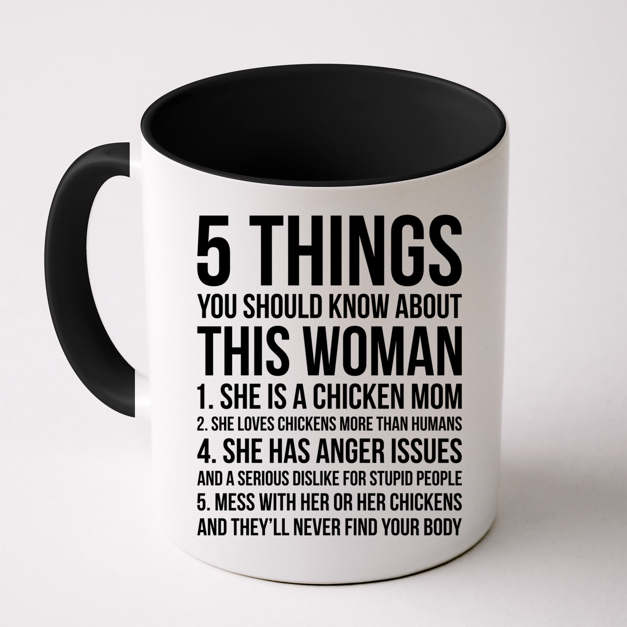 Gardening Chicken Mom 5 Things You Should Know Farmer Gift Mug