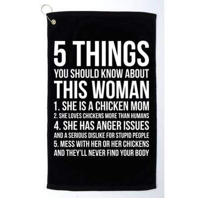 Gardening Chicken Mom 5 Things You Should Know Farmer Gift Golf Towel