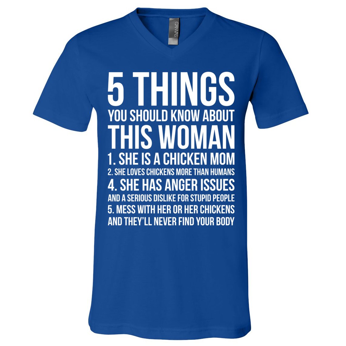 Gardening Chicken Mom 5 Things You Should Know Farmer Gift V-Neck T-Shirt