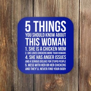 Gardening Chicken Mom 5 Things You Should Know Farmer Gift Coaster