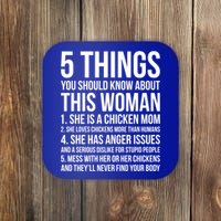 Gardening Chicken Mom 5 Things You Should Know Farmer Gift Coaster