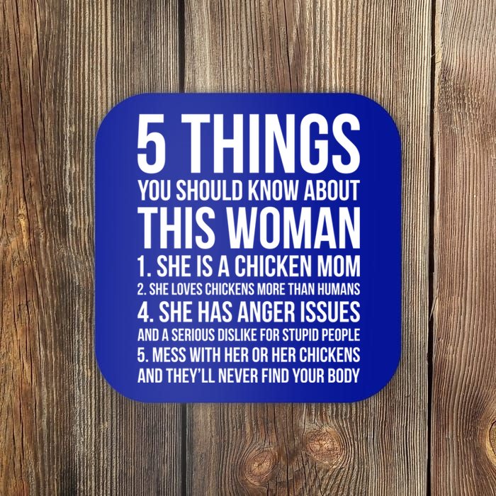 Gardening Chicken Mom 5 Things You Should Know Farmer Gift Coaster