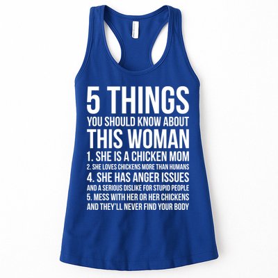 Gardening Chicken Mom 5 Things You Should Know Farmer Gift Womens Tank Top