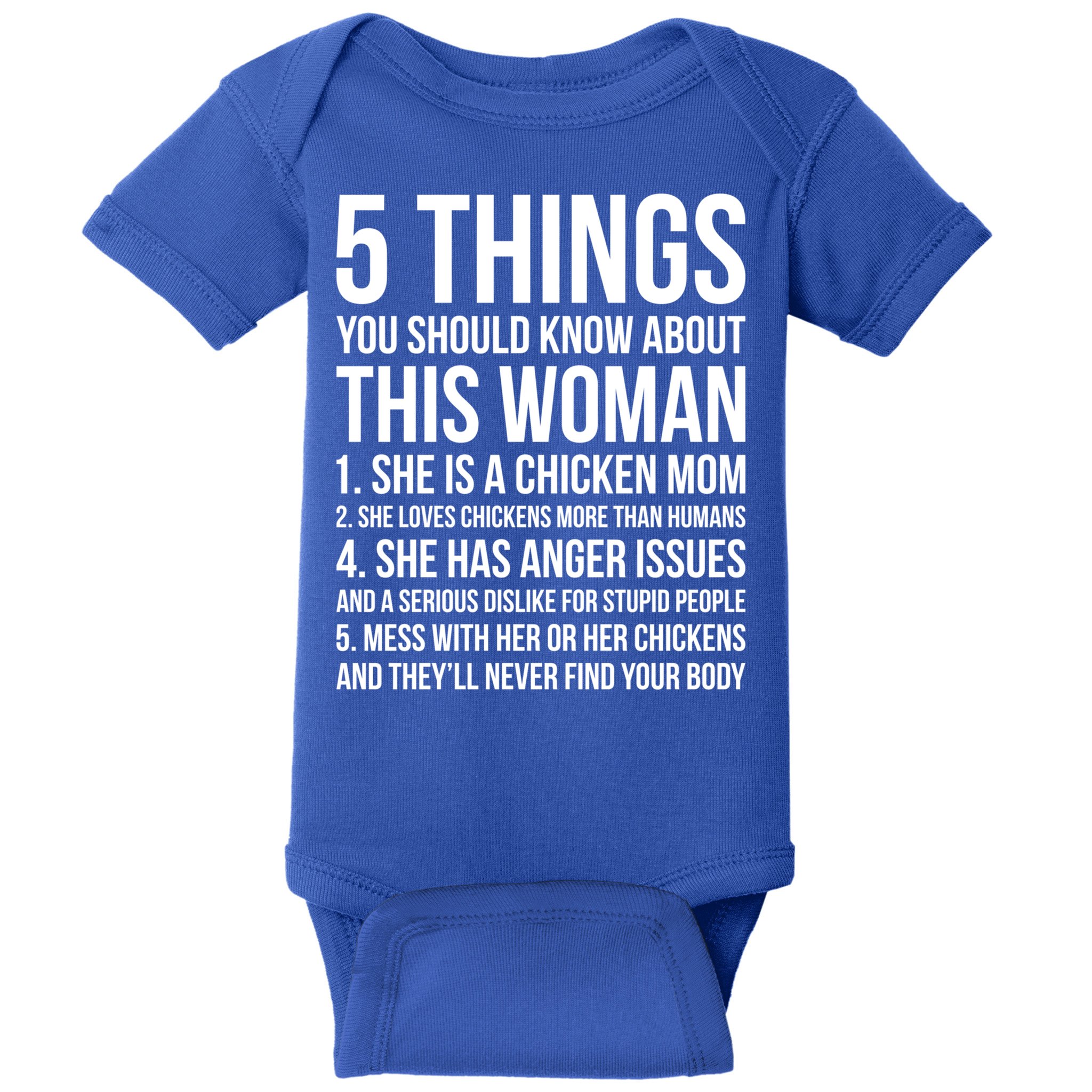 Gardening Chicken Mom 5 Things You Should Know Farmer Gift Baby Bodysuit