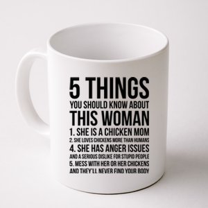 Gardening Chicken Mom 5 Things You Should Know Farmer Gift Coffee Mug