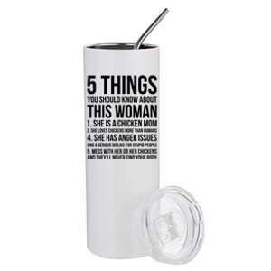 Gardening Chicken Mom 5 Things You Should Know Farmer Gift Stainless Steel Tumbler