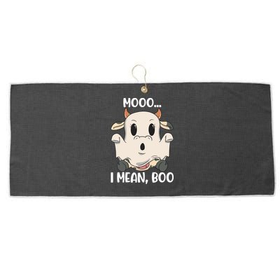 Ghost Cow Moo I Mean Boo Costume Halloween Gift Large Microfiber Waffle Golf Towel