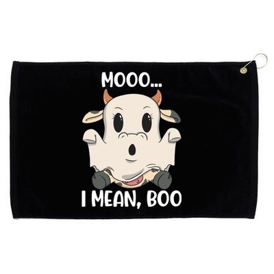 Ghost Cow Moo I Mean Boo Costume Halloween Gift Grommeted Golf Towel