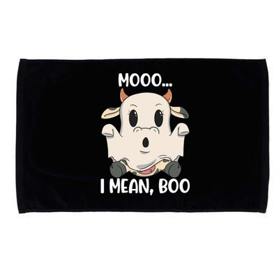 Ghost Cow Moo I Mean Boo Costume Halloween Gift Microfiber Hand Towel