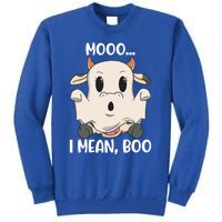 Ghost Cow Moo I Mean Boo Costume Halloween Gift Sweatshirt