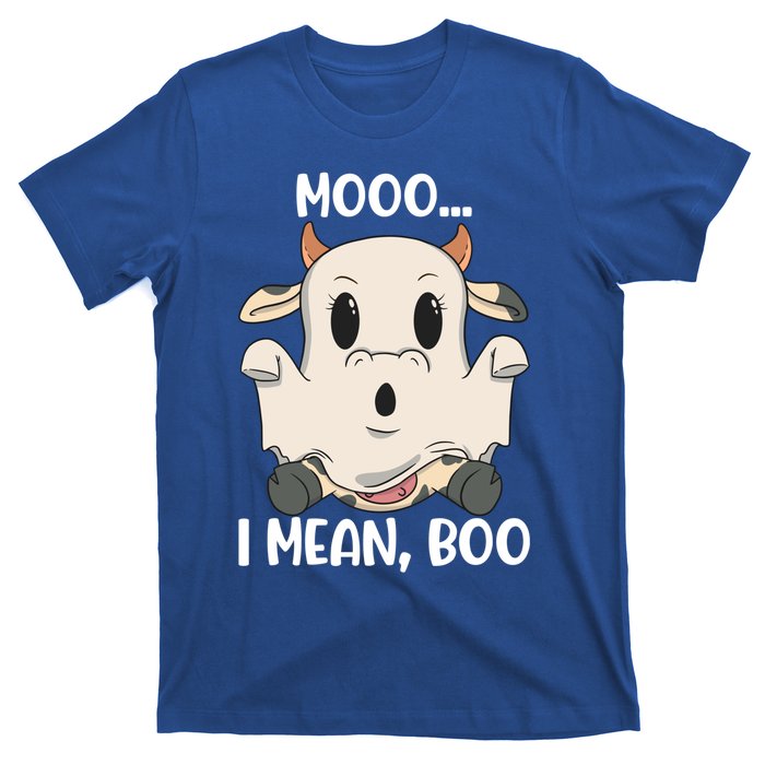 Ghost Cow Moo I Mean Boo Costume Halloween Gift T-Shirt