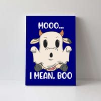 Ghost Cow Moo I Mean Boo Costume Halloween Gift Canvas