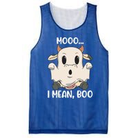 Ghost Cow Moo I Mean Boo Costume Halloween Gift Mesh Reversible Basketball Jersey Tank