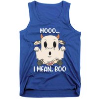 Ghost Cow Moo I Mean Boo Costume Halloween Gift Tank Top