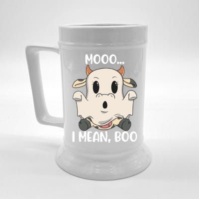 Ghost Cow Moo I Mean Boo Costume Halloween Gift Beer Stein