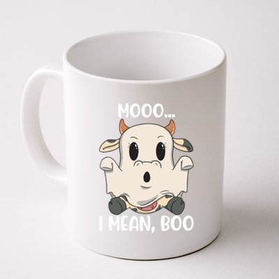 Ghost Cow Moo I Mean Boo Costume Halloween Gift Coffee Mug