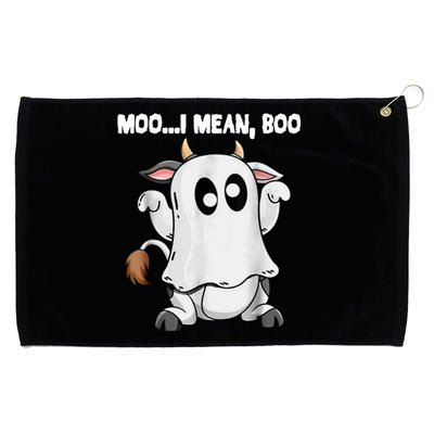 Ghost Cow Moo I Mean Boo Funny Halloween Cow Boo Meaningful Gift Grommeted Golf Towel