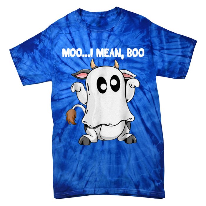 Ghost Cow Moo I Mean Boo Funny Halloween Cow Boo Meaningful Gift Tie-Dye T-Shirt