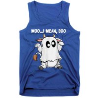 Ghost Cow Moo I Mean Boo Funny Halloween Cow Boo Meaningful Gift Tank Top