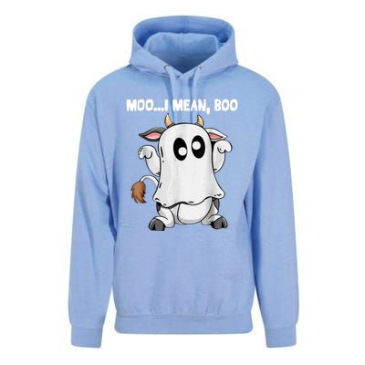 Ghost Cow Moo I Mean Boo Funny Halloween Cow Boo Meaningful Gift Unisex Surf Hoodie