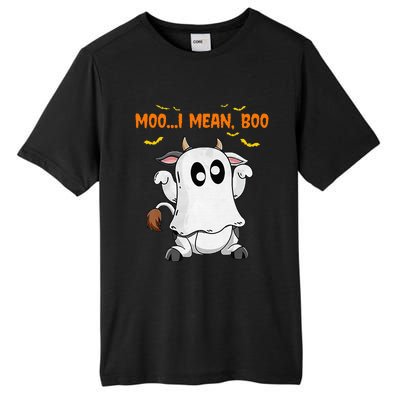 Ghost Cow Moo Mean Boo Pumpkin Moon Halloween Tall Fusion ChromaSoft Performance T-Shirt