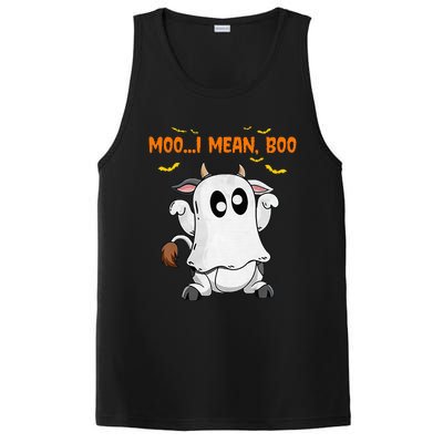 Ghost Cow Moo Mean Boo Pumpkin Moon Halloween PosiCharge Competitor Tank