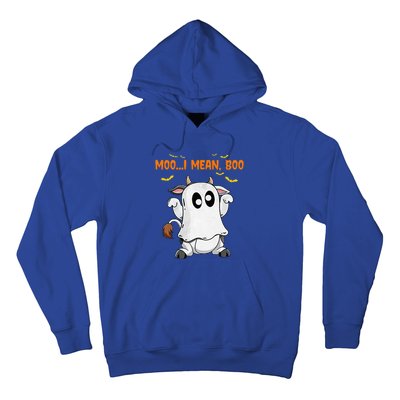 Ghost Cow Moo Mean Boo Pumpkin Moon Halloween Hoodie