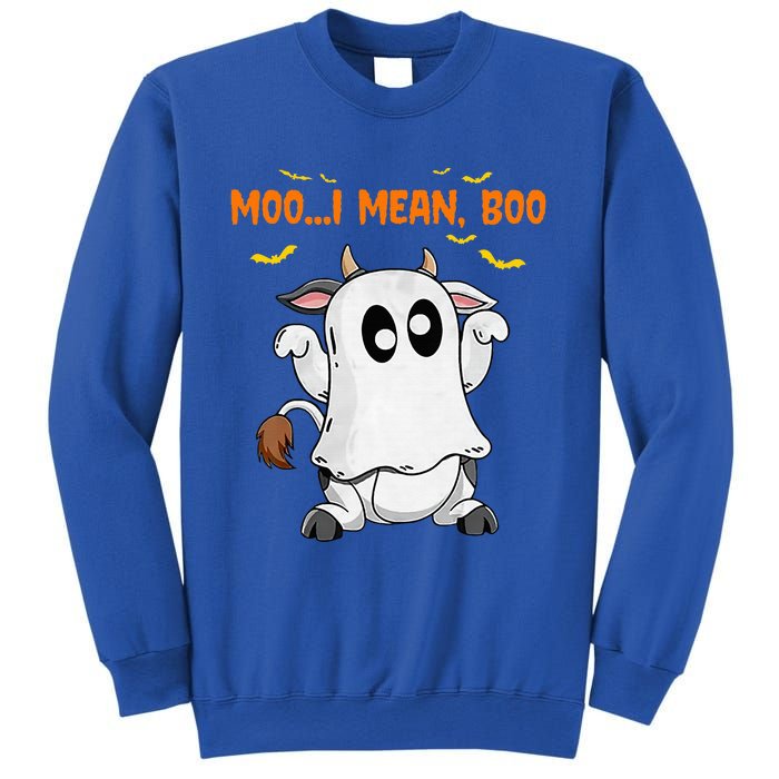 Ghost Cow Moo Mean Boo Pumpkin Moon Halloween Sweatshirt