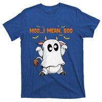 Ghost Cow Moo Mean Boo Pumpkin Moon Halloween T-Shirt