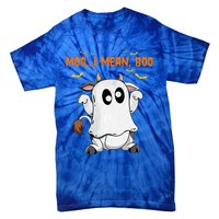 Ghost Cow Moo Mean Boo Pumpkin Moon Halloween Tie-Dye T-Shirt