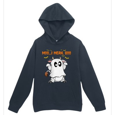 Ghost Cow Moo Mean Boo Pumpkin Moon Halloween Urban Pullover Hoodie