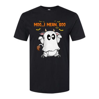 Ghost Cow Moo Mean Boo Pumpkin Moon Halloween Softstyle CVC T-Shirt