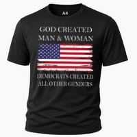 God Created Man & Woman Democrats Created All Other Genders Cooling Performance Crew T-Shirt