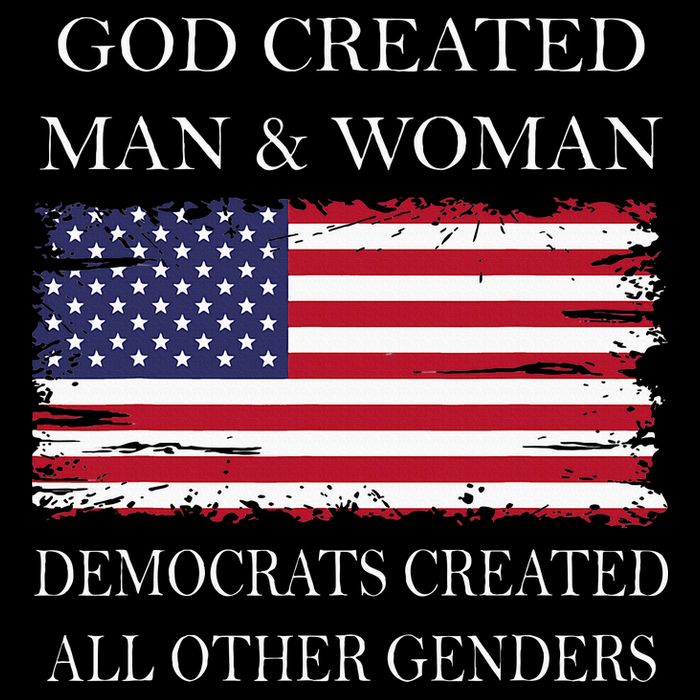 God Created Man & Woman Democrats Created All Other Genders Cooling Performance Crew T-Shirt