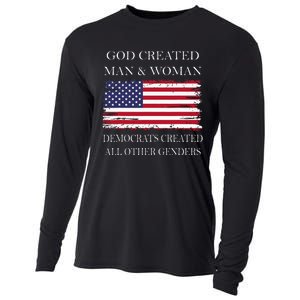 God Created Man & Woman Democrats Created All Other Genders Cooling Performance Long Sleeve Crew