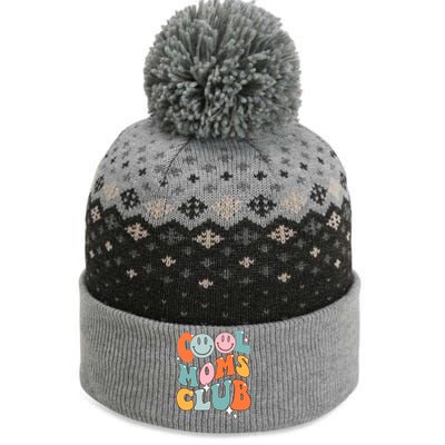 Groovy Cool Moms Club Funny Smile MotherS Day Gift The Baniff Cuffed Pom Beanie