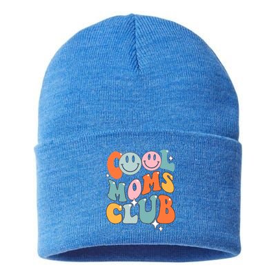 Groovy Cool Moms Club Funny Smile MotherS Day Gift Sustainable Knit Beanie